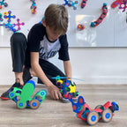 CLIXO® MAGNETIC BUILDING TOY - WHEEL MODELS (72 PIECES) - CLIXO (CL-WHCR-RB-1)