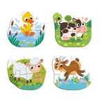 PUZZLE 4 IN 1 - O ZI LA FERMA (2, 3, 4 PIESE) - DODO (DO300687)