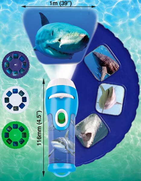 PROIECTOR TIP LANTERNA - RECHINI PERICULOSI - BRAINSTORM (E4001)