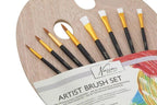 PALETA DIN LEMN & 8 PENSULE - NASSAU FINE ART (AR0822/GE)