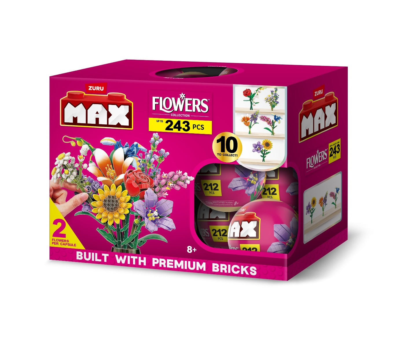 ZURU MAX - SET DE CONSTRUCTIE, FLORI DE GRADINA, DIVERSE MODELE - ZURU (83184)