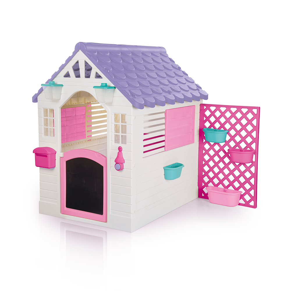 CASUTA PENTRU COPII PREMIUM - ALB& ROZ - DOLU (D2578)