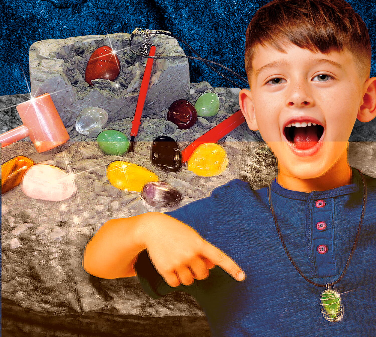 THE EXPERIMENTS OF THE LITTLE GENIUS - NECKLACE WITH PRECIOUS STONE - LISCIANI (L100156)