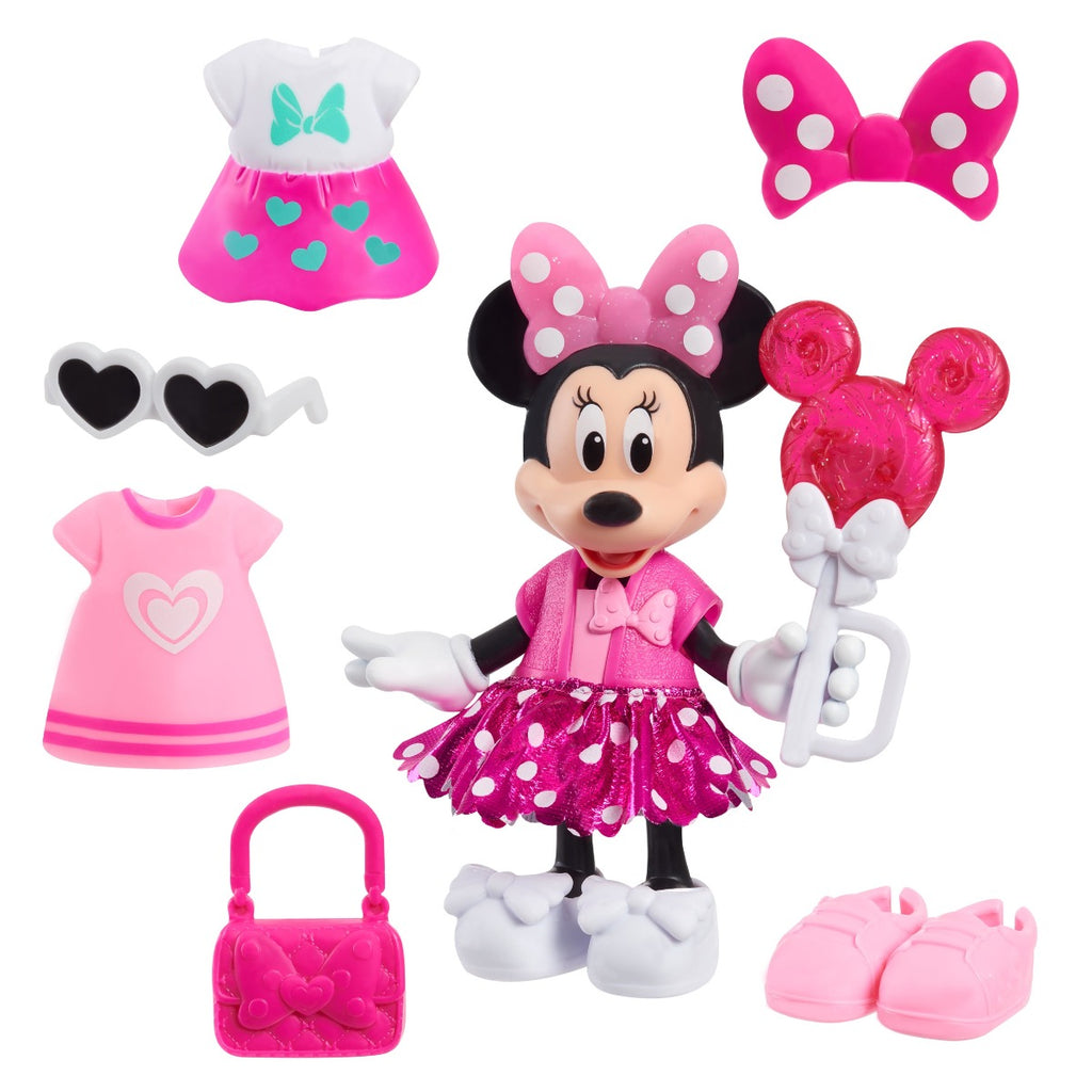 MINNIE MOUSE - PAPUSA CU ACCESORII, PRETTY IN PINK - DISNEY (88128)