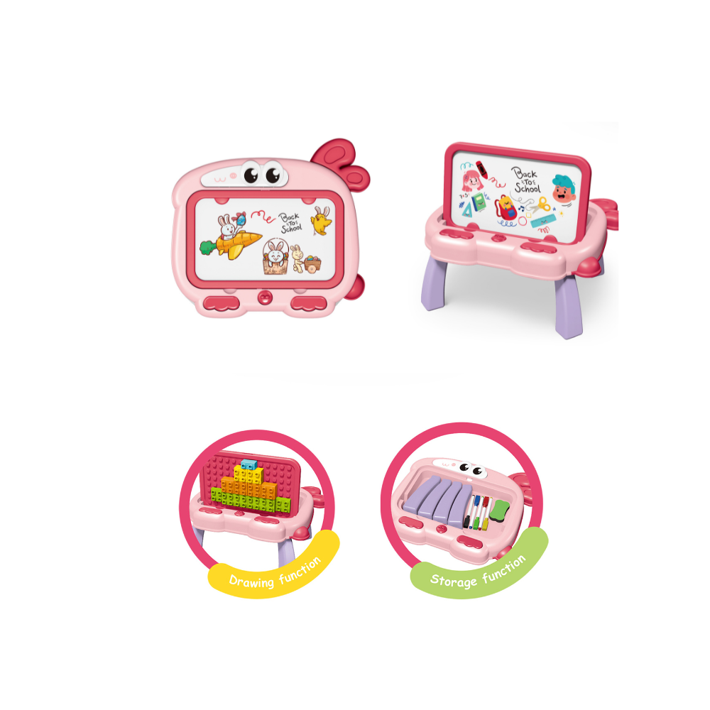 MULTIFUNCTIONAL 3 IN 1 CONSTRUCTION TABLE - RABBIT - OWL (188T-12)