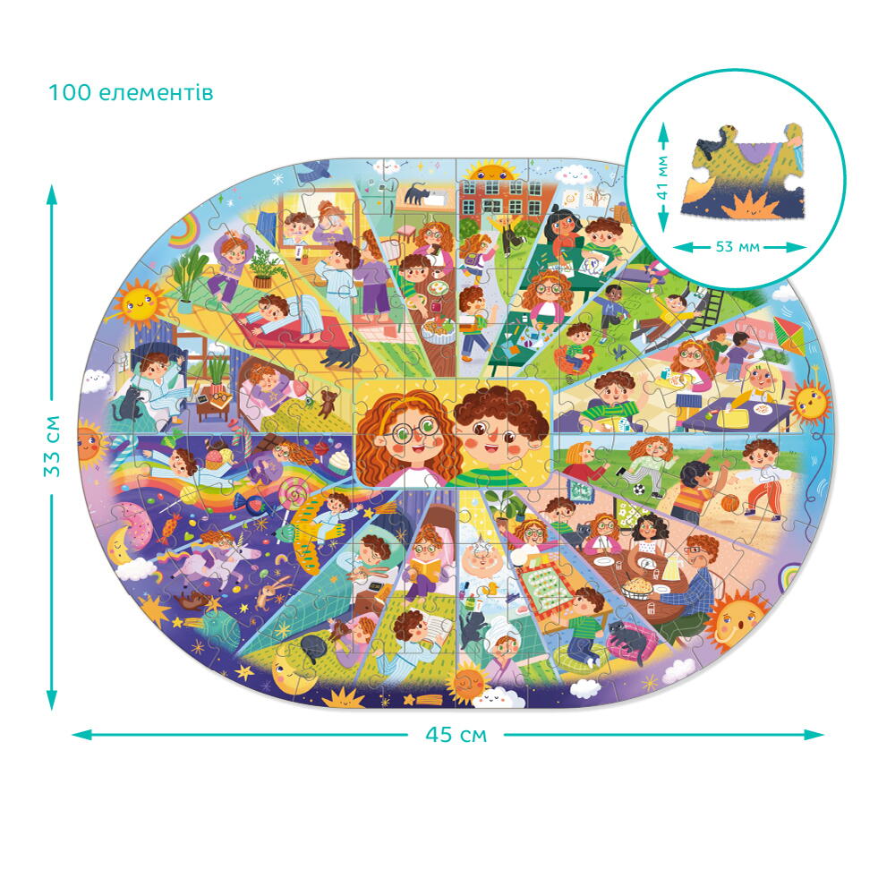 PUZZLE - ACTIVITATILE ZILNICE (100 PIESE) - DODO (DO300619)