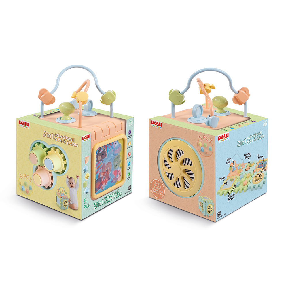 CUB 2 IN 1 CU ACTIVITATI - PASTEL - DOLU (D5192)