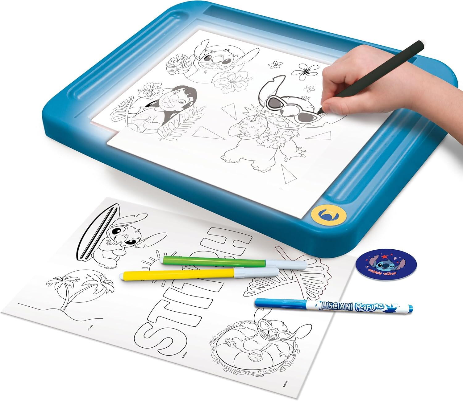 DRAWING BOARD WITH LIGHTS - STITCH - LISCIANI (L107582)