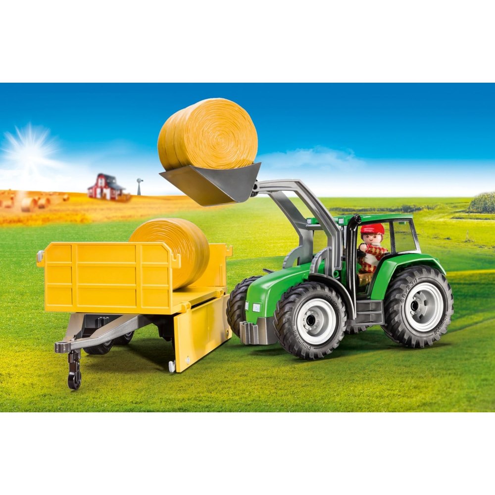 TRACTOR CU REMORCA SI INCARCATOR FRONTAL - PLAYMOBIL COUNTRY (PM9317)