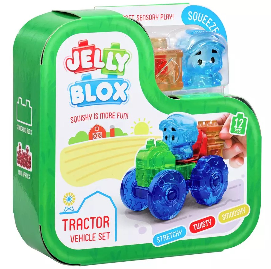 JELLY BLOX - SET DE JOACA CU TRACTOR, 12 PIESE - GOLIATH (932945)