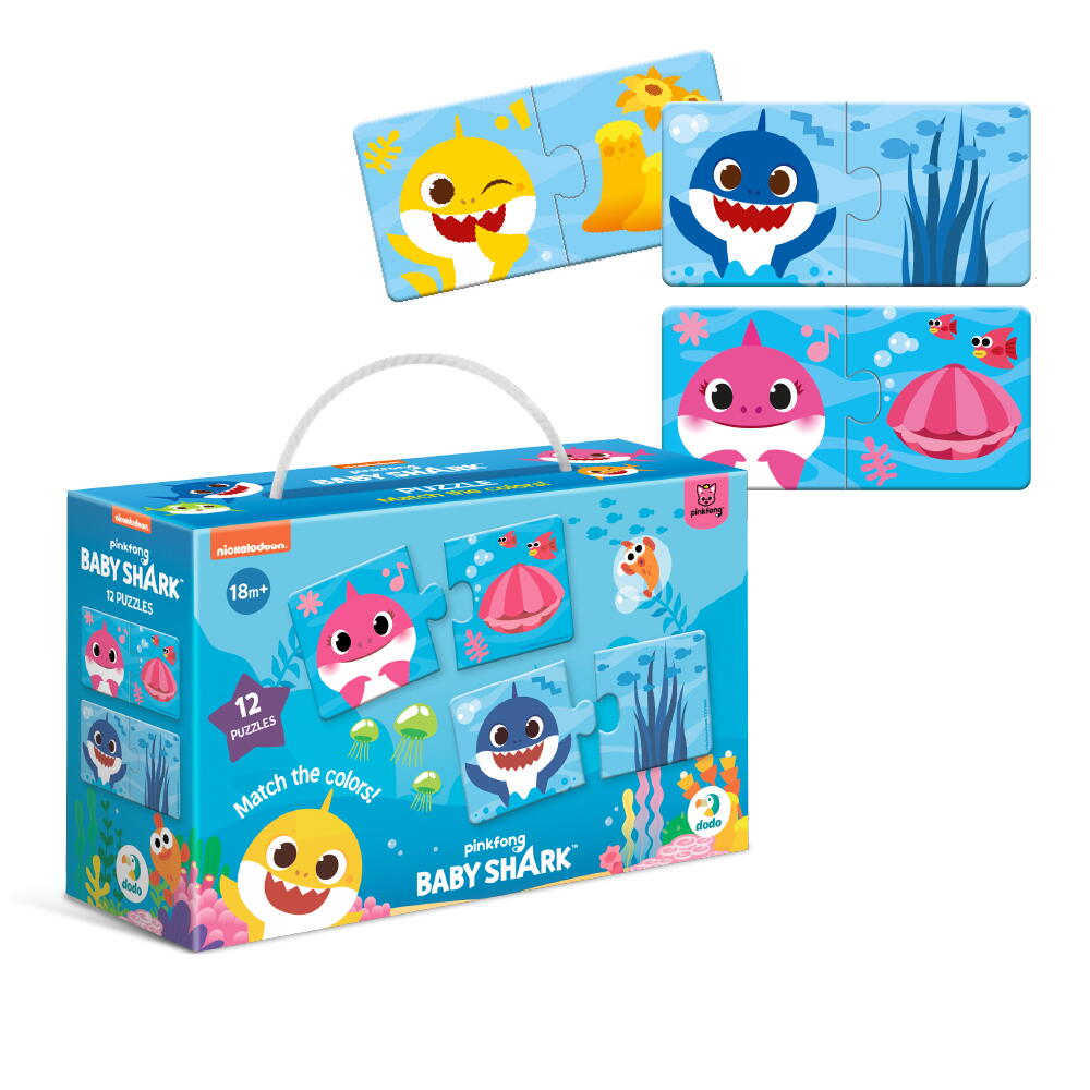 PUZZLE - POTRIVESTE CULORILE CU  BABY SHARK (24 PIESE) - DODO (DO200586)