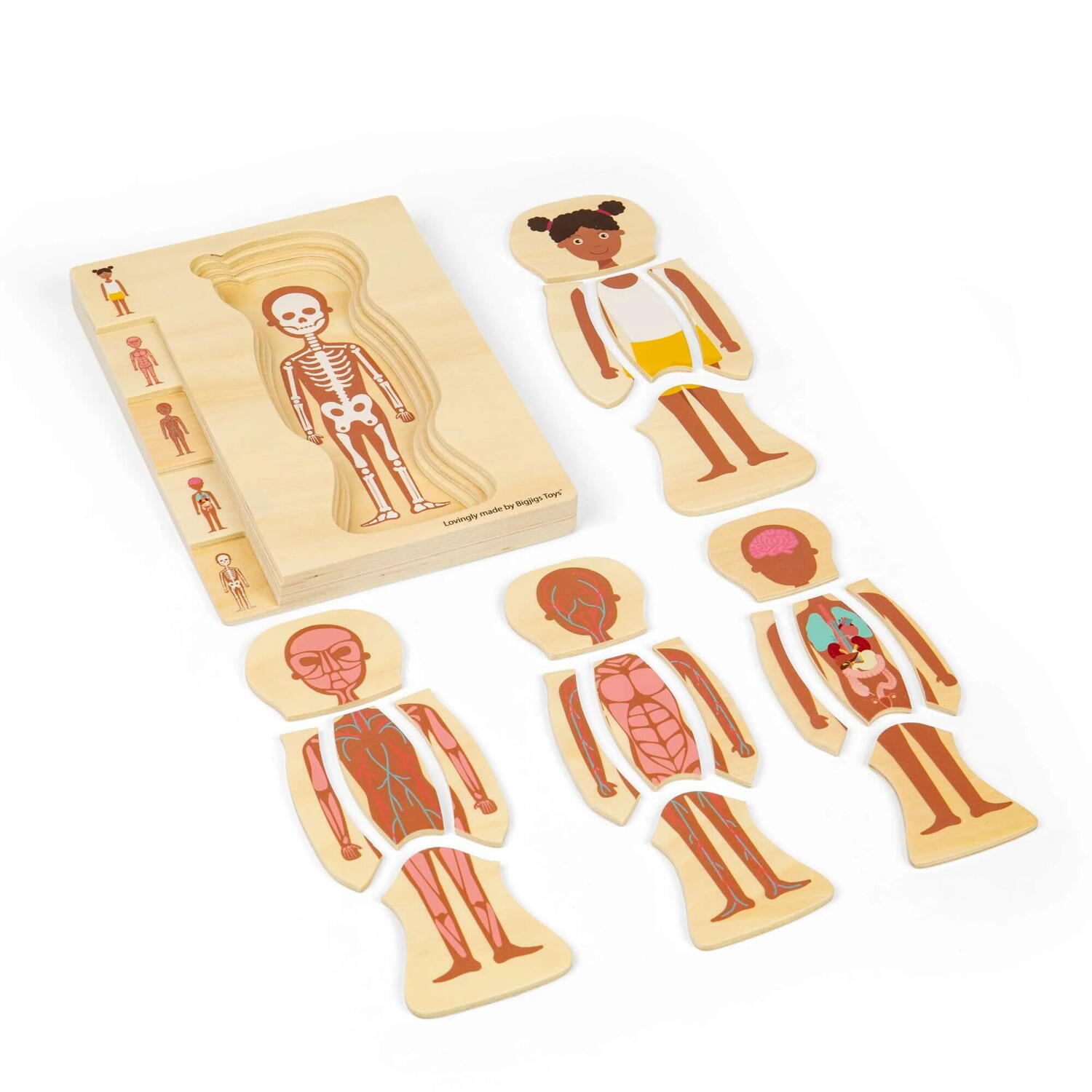 PUZZLE ANATOMIC DIN LEMN - FETITA - BIGJIGS TOYS (37022)