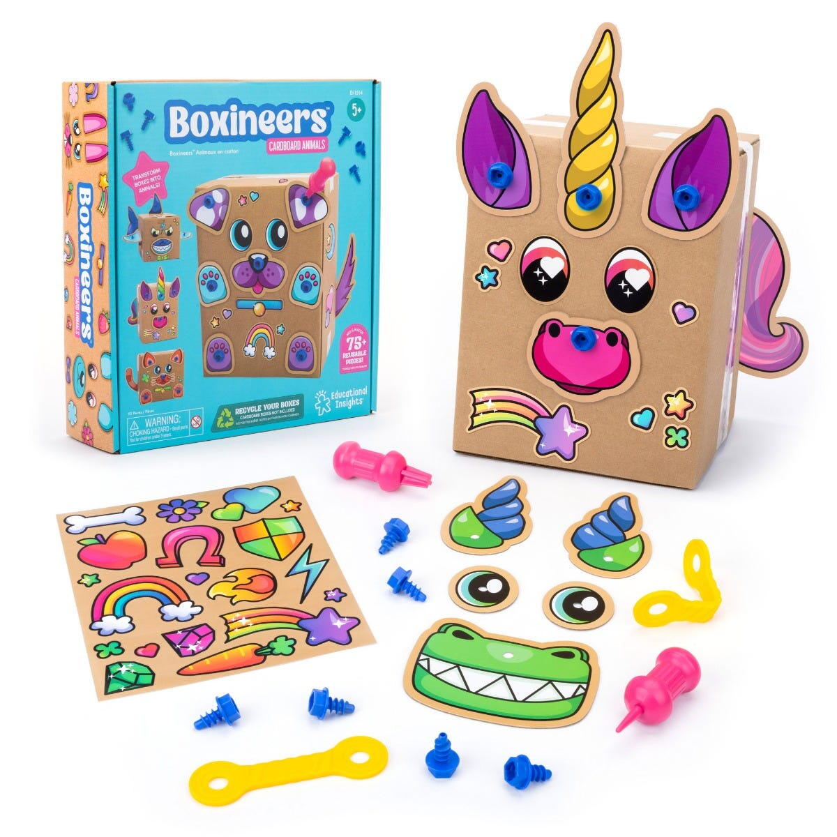 SET DE CREATIE BOXINEERS™ - ANIMALUTE DIN CARTON - EDUCATIONAL INSIGHTS (EI-1514)