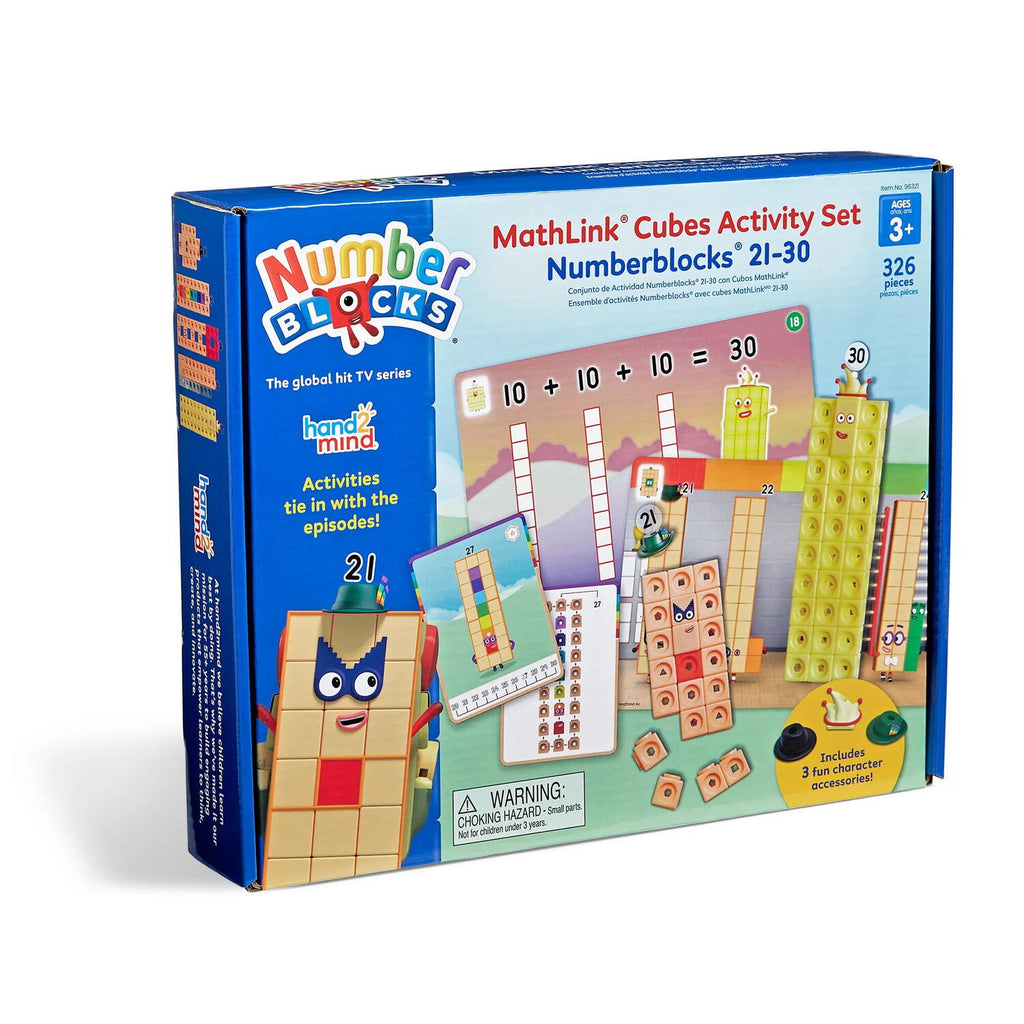 MATHLINK®CUBES NUMBERBLOCKS IN ENGLISH ACTIVITY SET FROM 21 - 30 - HAND2MIND (HM96321-UK)