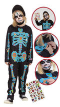 CARNIVAL COSTUME WITH STICKERS - SCARY SKELETON - RUBIE'S (S8634)