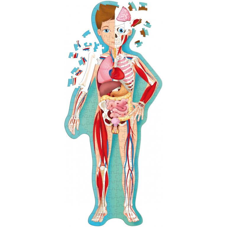 CUNOASTE SI EXPLOREAZA - PUZZLE MINUNATUL CORP UMAN (200 PIESE) - SASSI (978-88-303-8129-2)