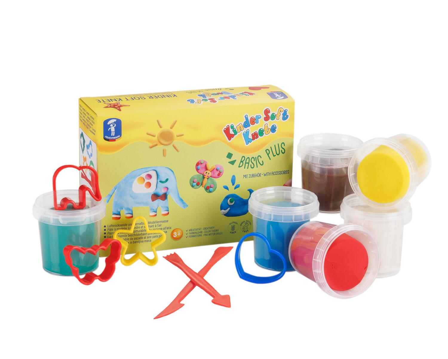 SET PLASTILINA NON-TOXICA KINDER - BASIC PLUS - FEUCHTMANN (6280527)