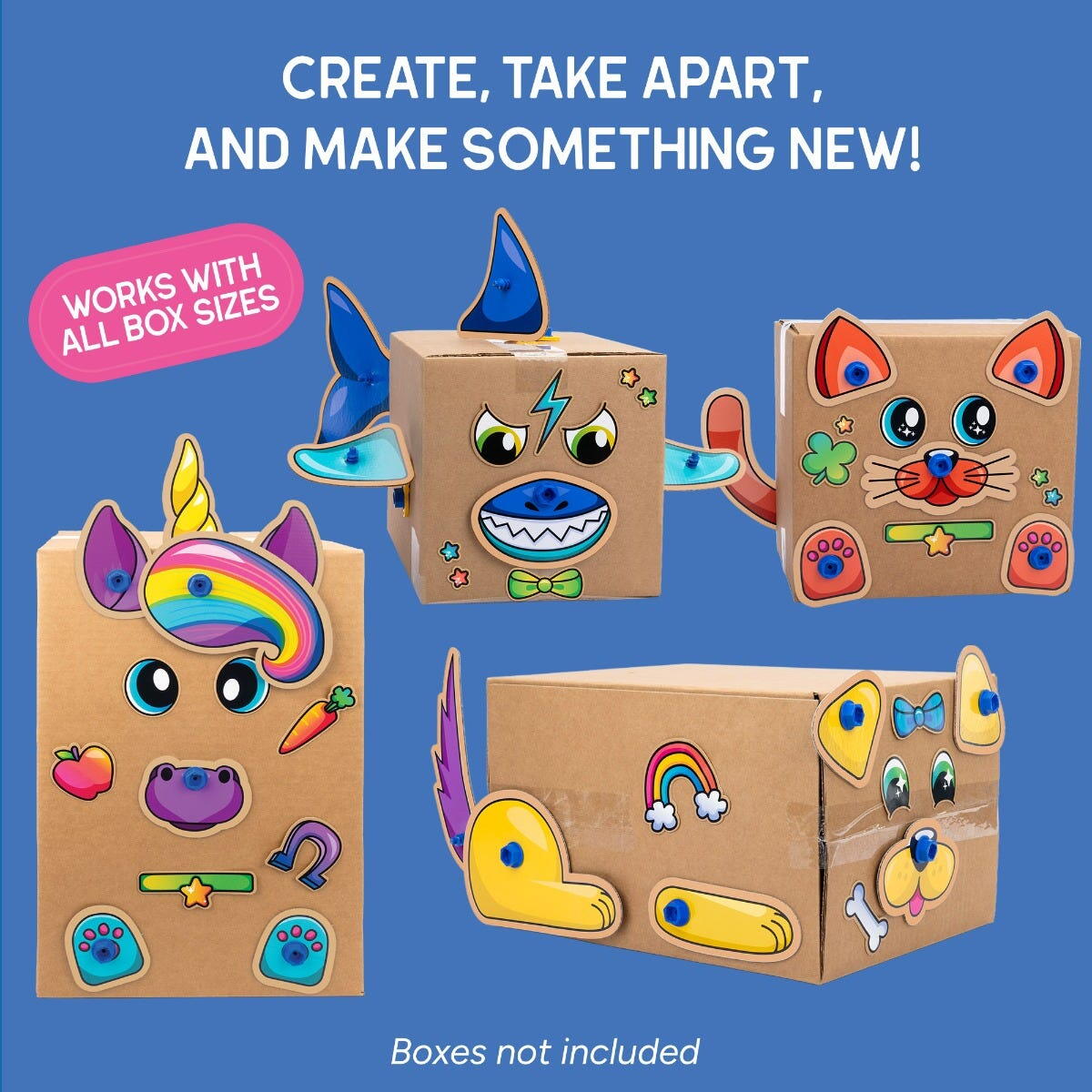SET DE CREATIE BOXINEERS™ - ANIMALUTE DIN CARTON - EDUCATIONAL INSIGHTS (EI-1514)
