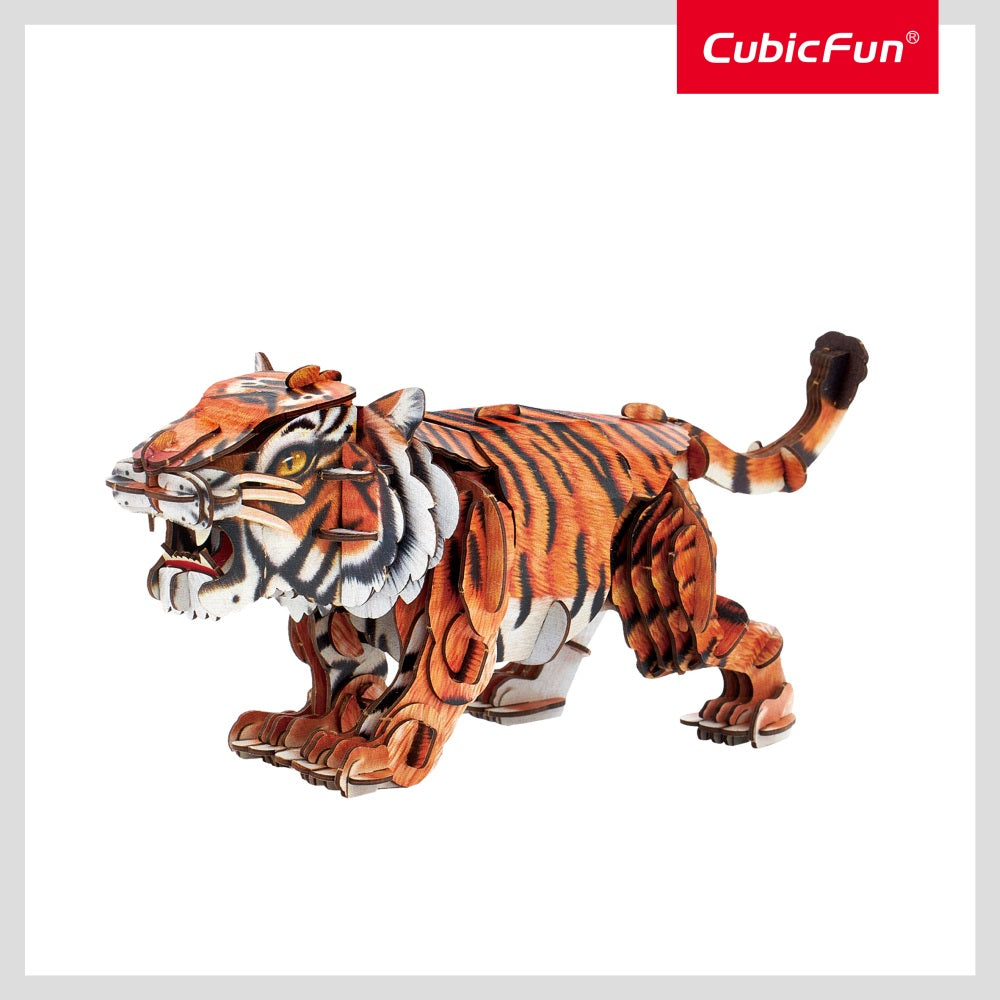 NATIONAL GEOGRAPHIC ANIMALE SALBATICE PUZZLE 3D TIGRU SIBERIAN 87 PIESE - CUBIC FUN (CUDS1071h)