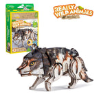 NATIONAL GEOGRAPHIC ANIMALE SALBATICE PUZZLE 3D LUP CENUSIU 58 PIESE - CUBIC FUN (CUDS1073h)