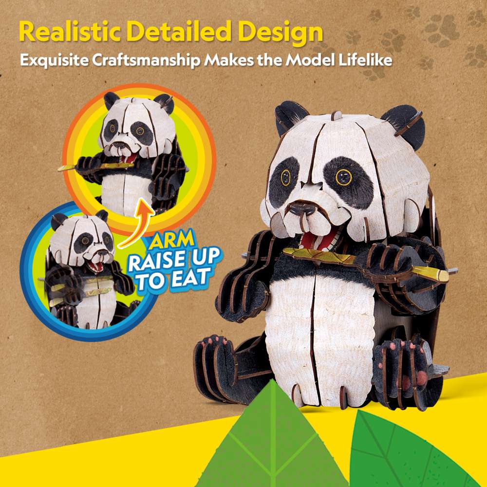 NATIONAL GEOGRAPHIC ANIMALE SALBATICE PUZZLE 3D PANDA 55 PIESE - CUBIC FUN (CUDS1075h)