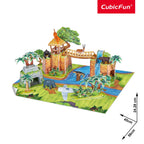 SET DE JOACA 3D AVENTURA IN JUNGLA 65 PIESE - CUBIC FUN (CUDS1077h)
