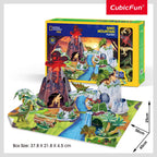 SET DE JOACA 3D MUNTELE DINOZAURILOR 54 PIESE - CUBIC FUN (CUDS1078h)