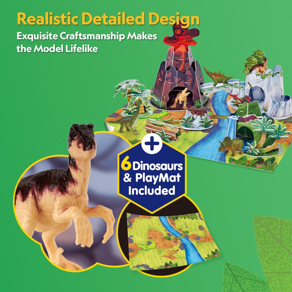 SET DE JOACA 3D MUNTELE DINOZAURILOR 54 PIESE - CUBIC FUN (CUDS1078h)