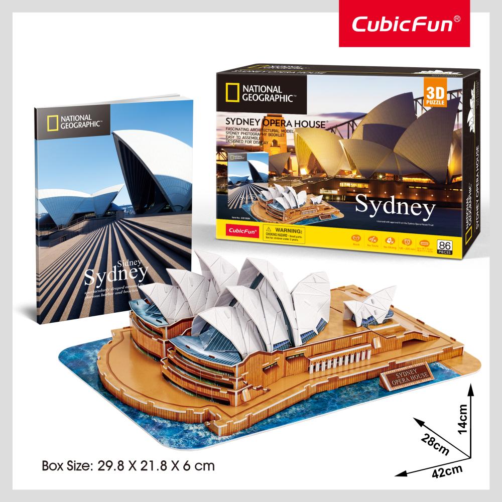 CUBIC FUN - 3D PUZZLE AND SYDNEY OPERA BROCHURE 86 PIECES - CUBIC FUN (CUDS1088h)