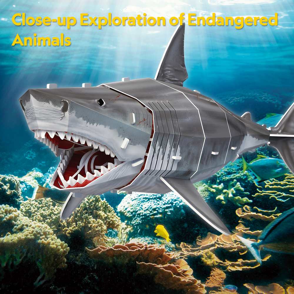 CUBIC FUN - 3D PUZZLE GREAT WHITE SHARK 72 PIECES - CUBIC FUN (CUDS1098h)