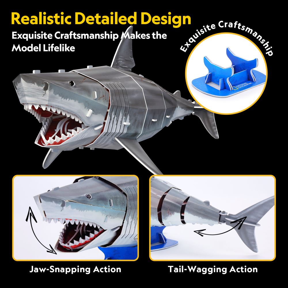 CUBIC FUN - 3D PUZZLE GREAT WHITE SHARK 72 PIECES - CUBIC FUN (CUDS1098h)