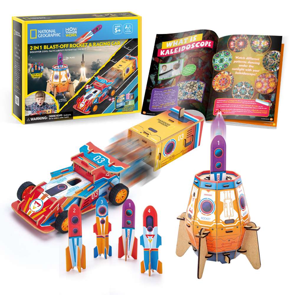 CUBIC FUN - 3D PUZZLE ROCKET LAUNCHER AND RACING CAR 88 PIECES - CUBIC FUN (CUDS1099h)