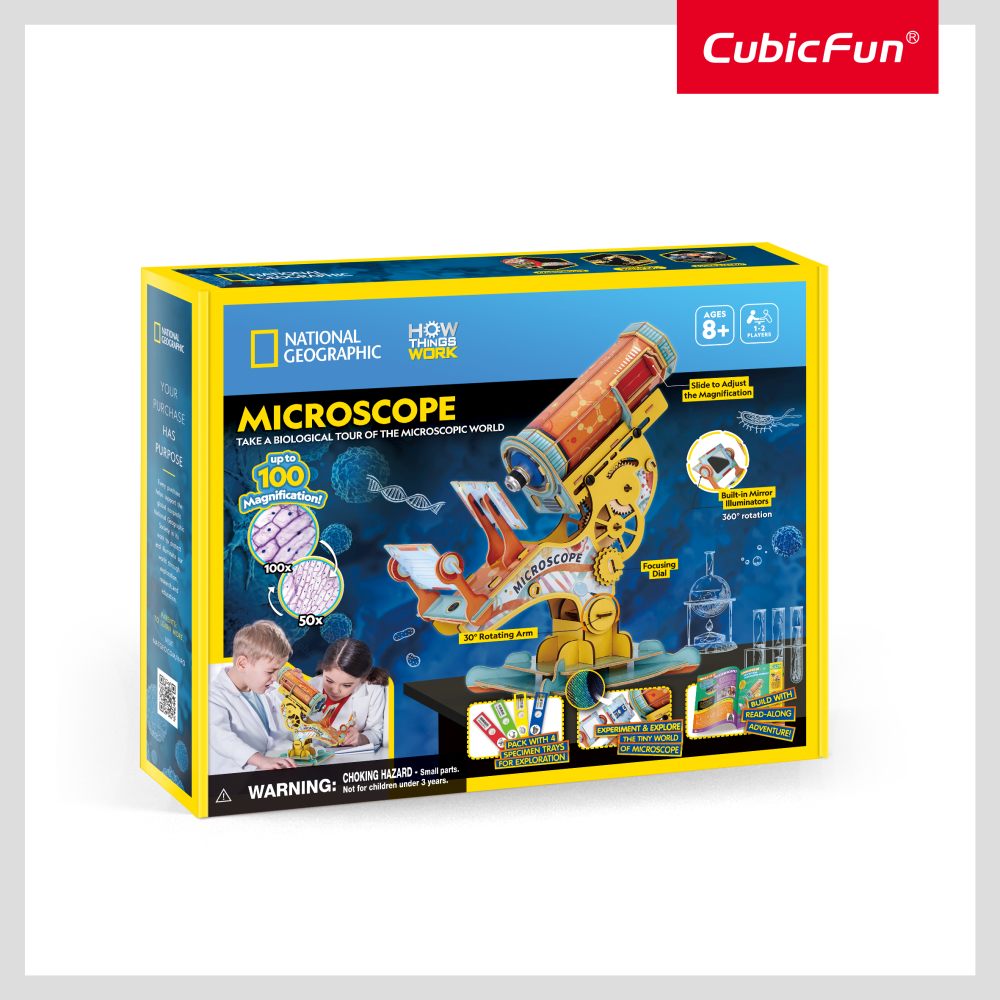 JOC EDUCATIV STEM NATIONAL GEOGRAPHIC PUZZLE 3D MICROSCOP - CUBIC FUN (CUDS1127h)