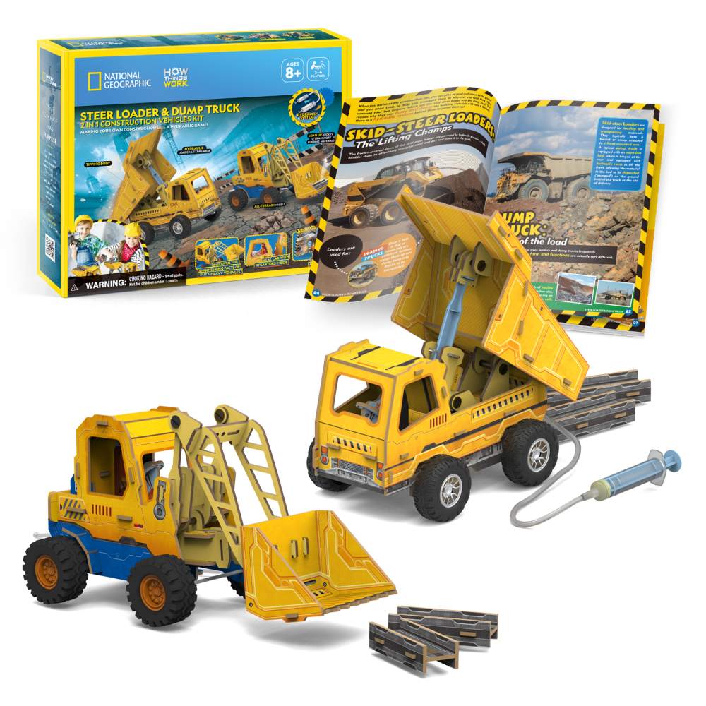 JOC EDUCATIV STEM PUZZLE 3D MINI INCARCATOR SI BASCULANTA - CUBIC FUN (CUDS1132h)