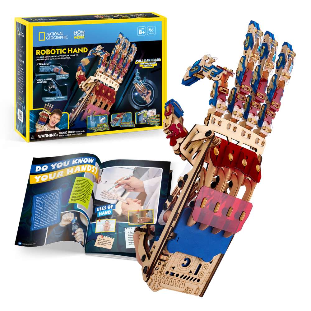 JOC EDUCATIV STEM NATIONAL GEOGRAPHIC PUZZLE 3D MANA ROBOTIZATA - CUBIC FUN (CUDS1133h)