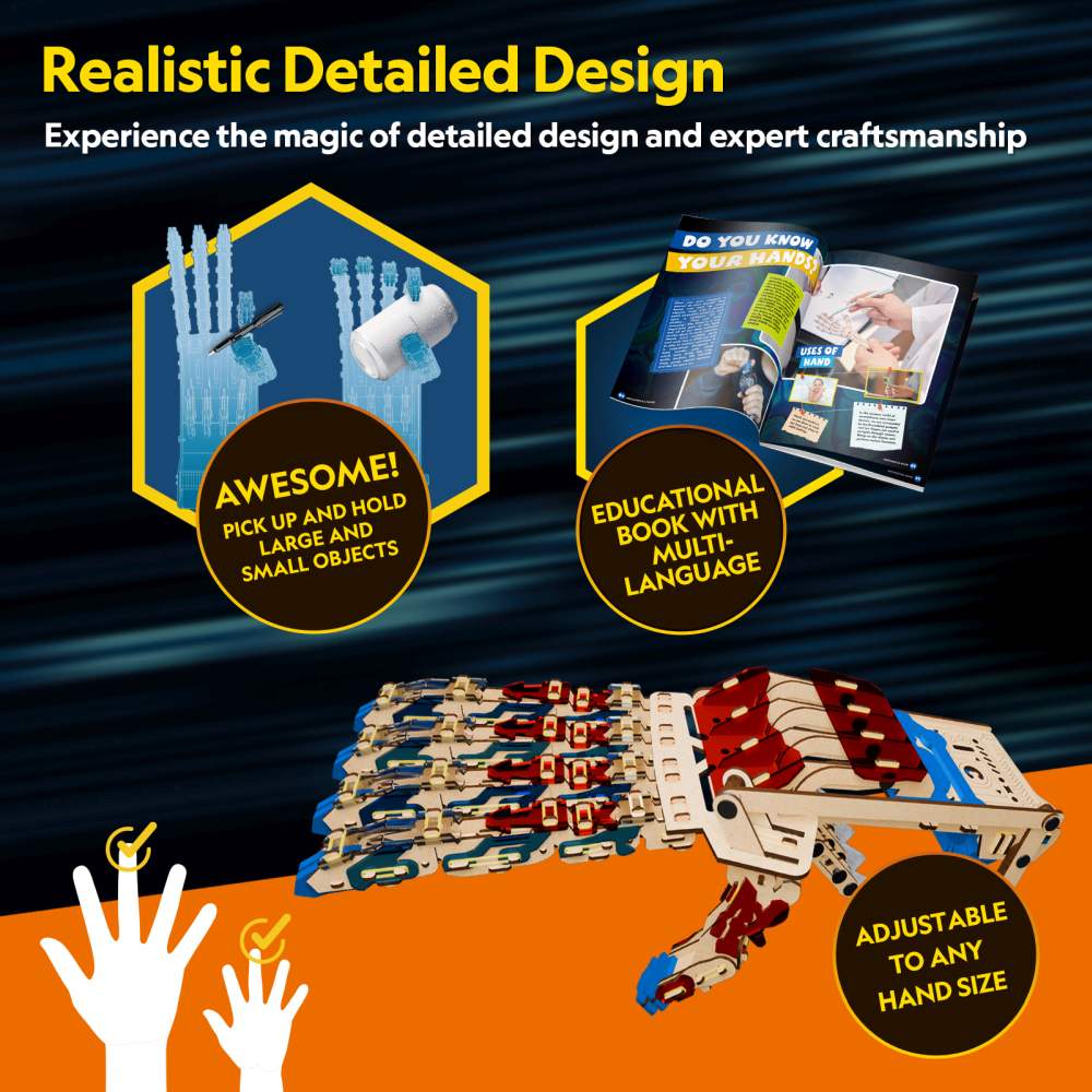 JOC EDUCATIV STEM NATIONAL GEOGRAPHIC PUZZLE 3D MANA ROBOTIZATA - CUBIC FUN (CUDS1133h)