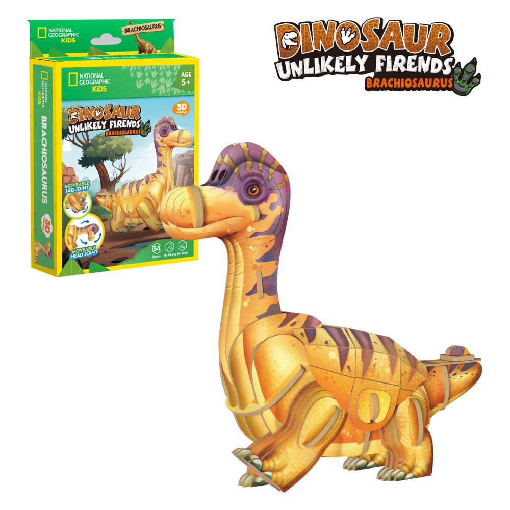 NATIONAL GEOGRAPHIC DINOZAURI PUZZLE 3D BRAHIOZAUR 54 PIESE - CUBIC FUN (CUDS1170h)