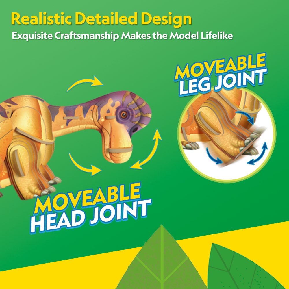 NATIONAL GEOGRAPHIC DINOZAURI PUZZLE 3D BRAHIOZAUR 54 PIESE - CUBIC FUN (CUDS1170h)