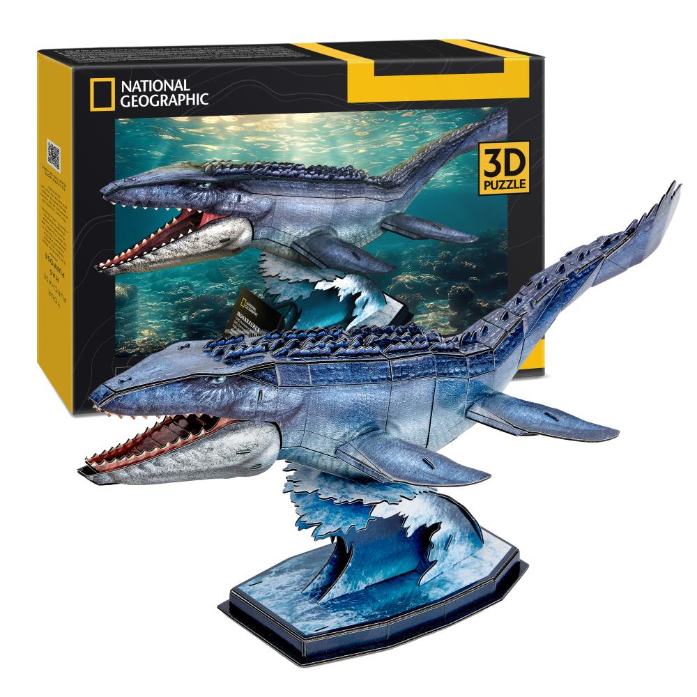 NATIONAL GEOGRAPHIC PUZZLE 3D MOSASAURUS 76 PIESE - CUBIC FUN (CUDS1194h)