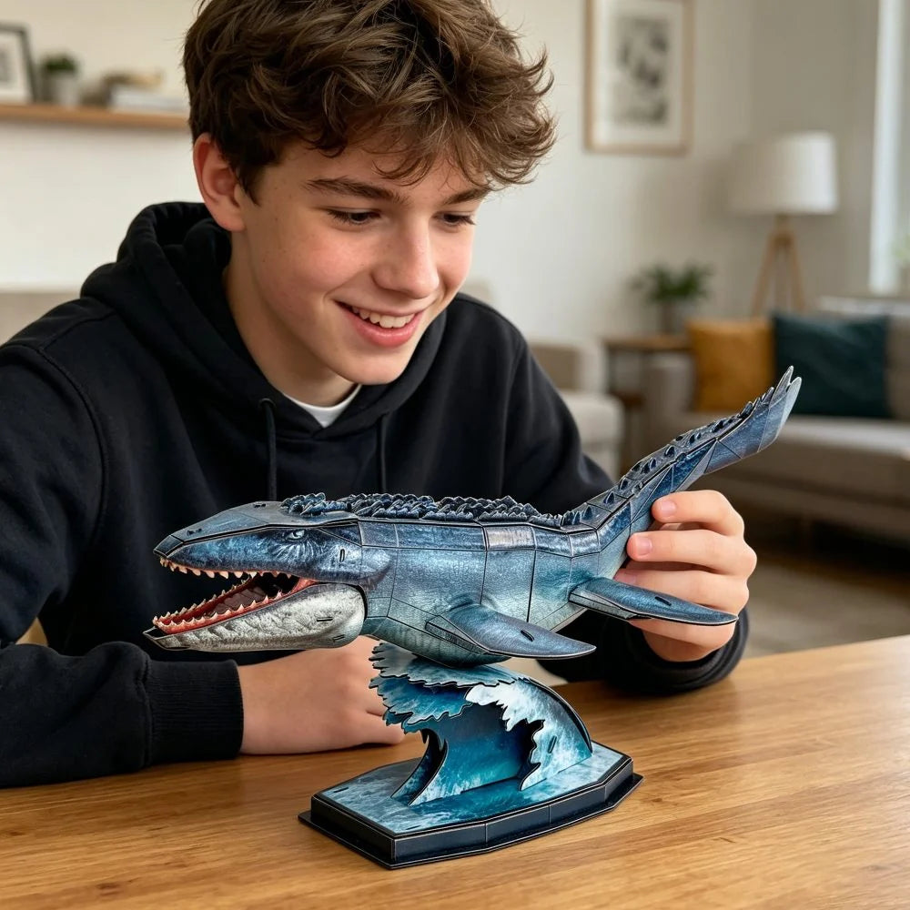 NATIONAL GEOGRAPHIC PUZZLE 3D MOSASAURUS 76 PIESE - CUBIC FUN (CUDS1194h)
