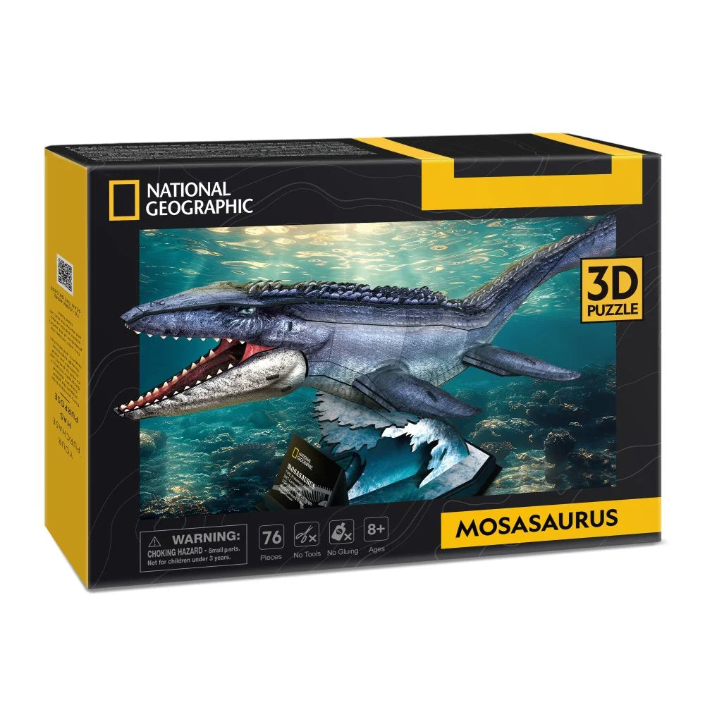 NATIONAL GEOGRAPHIC PUZZLE 3D MOSASAURUS 76 PIESE - CUBIC FUN (CUDS1194h)