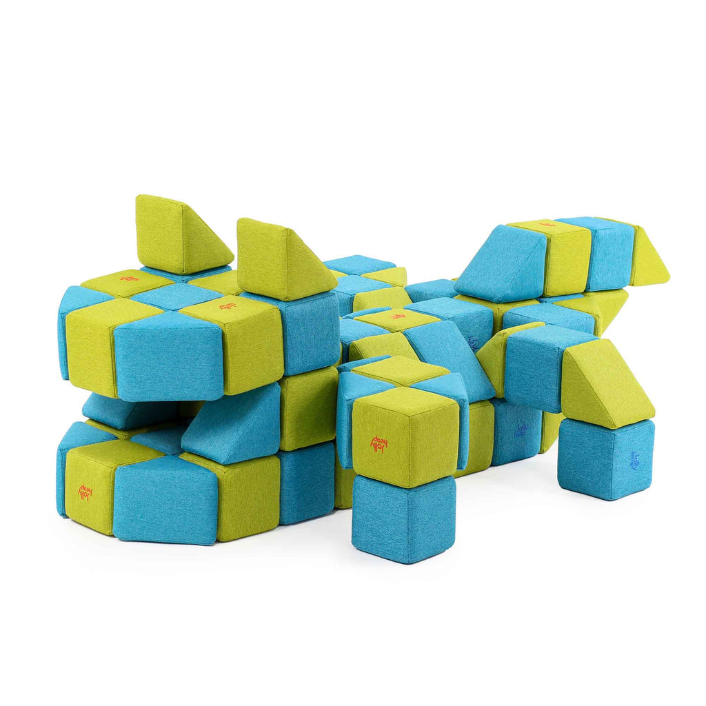 BASIC SET - 100 SOFT MAGNETIC BLOCKS - 1-99 YEARS - JOLLYHEAP