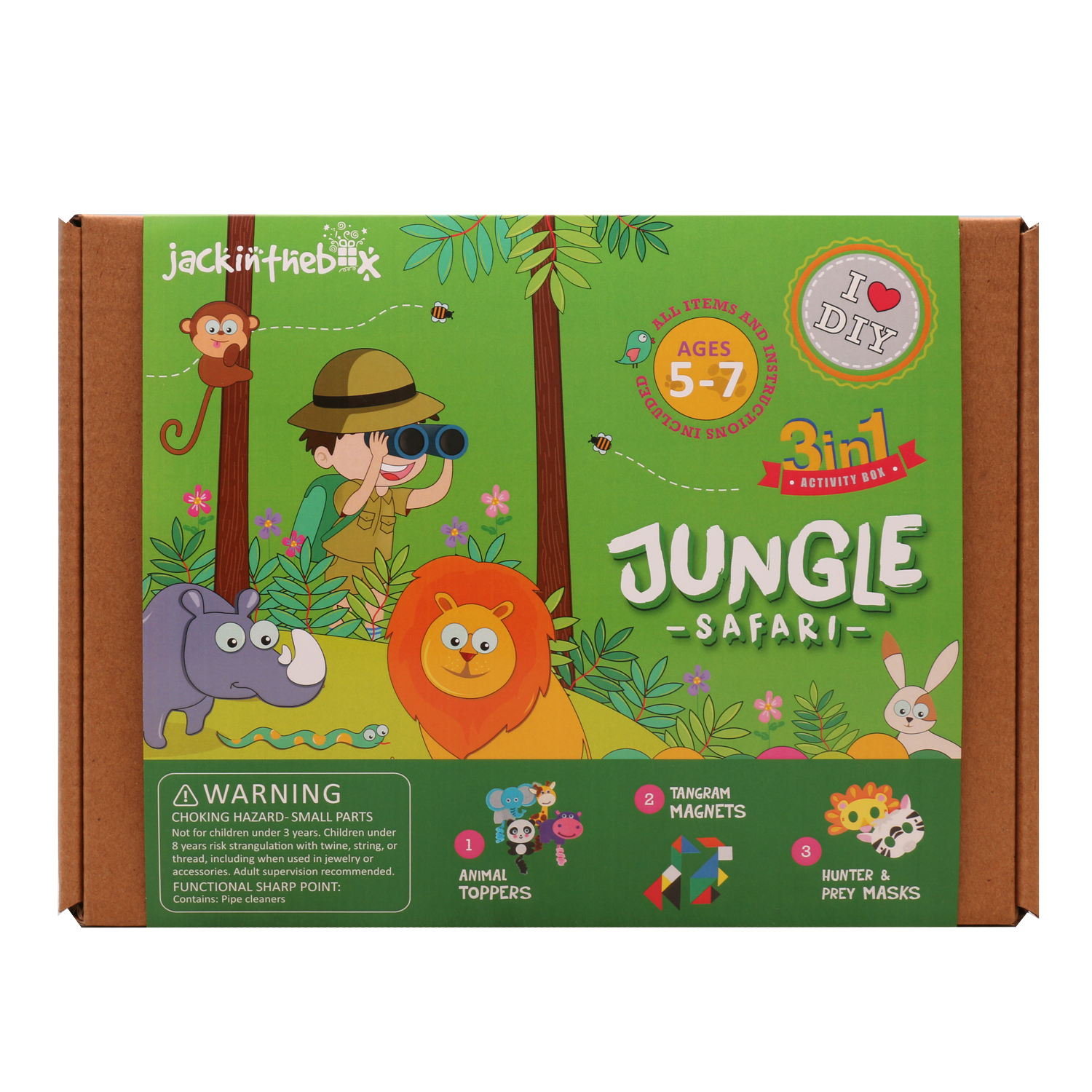 KIT CREATIE 3-IN-1 SAFARI IN JUNGLA - JACK IN THE BOX (JK10020)