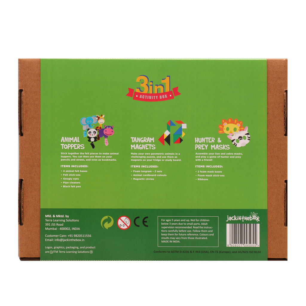 KIT CREATIE 3-IN-1 SAFARI IN JUNGLA - JACK IN THE BOX (JK10020)