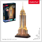 CUBIC FUN - PUZZLE 3D LED EMPIRE STATE BUILDING 37 PIECES - CUBIC FUN (CUL539h)
