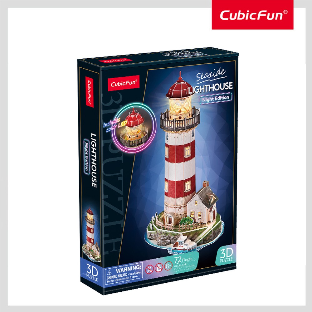 CUBIC FUN - 3D LED HEADLIGHT PUZZLE 72 PIECES - CUBIC FUN (CUL540h)