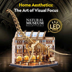 PUZZLE 3D CU LED MUZEUL NATURAL BRACHIOSAURUS 217 PIESE - CUBIC FUN (CUL544h)