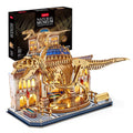 PUZZLE 3D CU LED MUZEUL NATURAL T-REX 262 PIESE - CUBIC FUN (CUL546h)