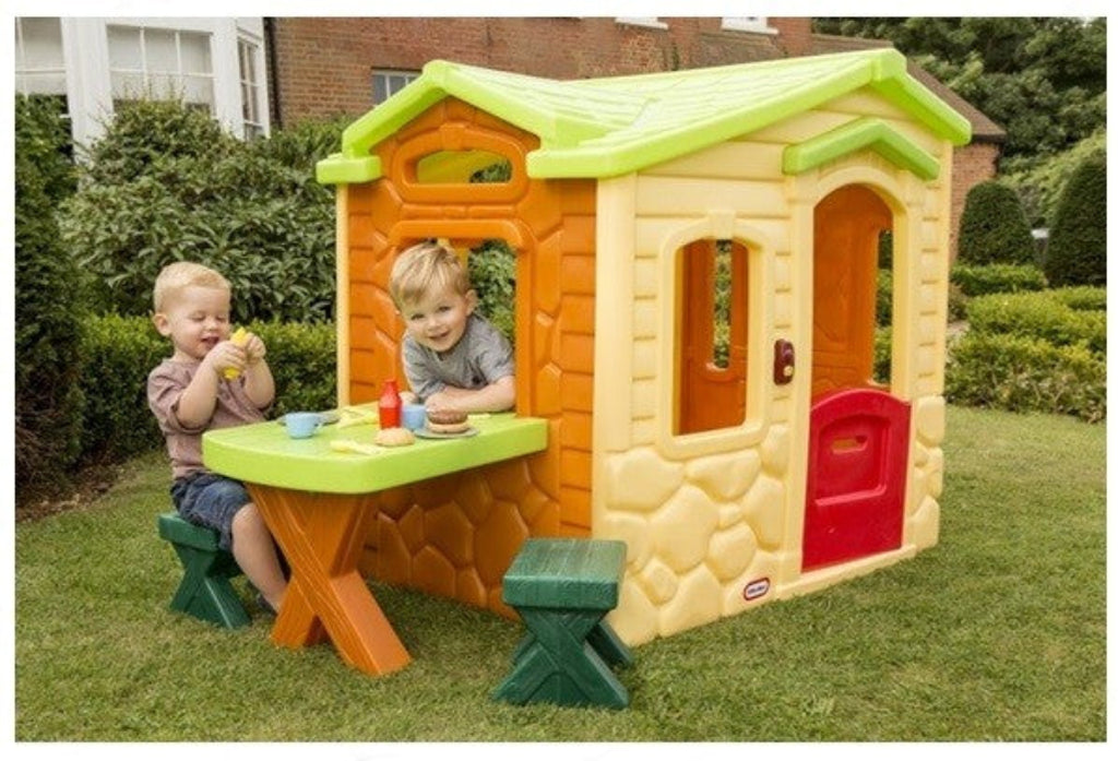 LITTLE TIKES - PICNIC HOUSE WITH TERRACE - CREAM (LT17229)