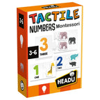 TACTILE CARDBOARD MONTESSORI WITH NUMBERS AND ANIMALS - HEADU (HE57571)